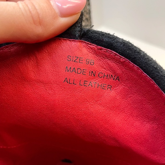 Beverly Feldman Western Boots Black Suede Leather Rhinestone Multi-Color Size 9 - Picture 7 of 14